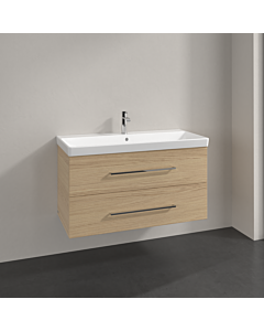 Villeroy und Boch Avento Waschtisch-Unterschrank A89200VJ 98 x 51,4 x 45,2 cm, 2 Auszüge, wandhängend, Nordic Oak