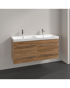 Villeroy und Boch Avento Waschtisch-Unterschrank A89300RH 118x51,4x45,2cm, 4 Auszüge, wandhängend, Kansas Oak