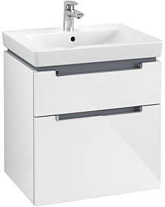 Villeroy & Boch Subway 2.0 Waschtischunterschrank A90910DH, 58,7x59x45,4cm, glossy white, chrom