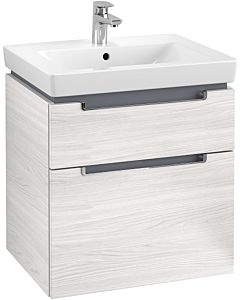 Villeroy & Boch Subway 2.0 Waschtischunterschrank A90910E8, 58,7x59x45,4cm, White Wood, chrom