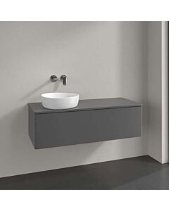 Villeroy &amp; Boch Antao vanity unit K33050GK 120x36x50cm, tap hole, washbasin top color: anthracite matt lacquer