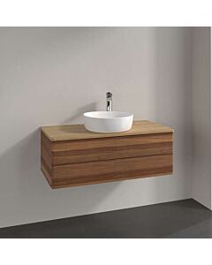 Villeroy &amp; Boch Antao vanity unit K20051HM 100x36x50cm, tap hole, washbasin top color honey oak, warm walnut