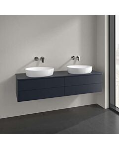 Meuble vasque Villeroy &amp; Boch Antao K28010HG 160 x 36 x 50 cm, couleur du plan vasque : laque bleu nuit mate