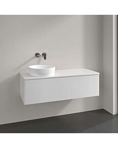Villeroy &amp; Boch Antao vanity unit K33050GF 120x36x50cm, tap hole, washbasin top color: glossy white lacquer