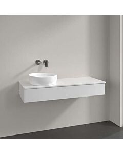 Villeroy und Boch Waschtisch-Unterschrank K11050GF 120x19x50cm, Hahnloch, Waschbeckenplattenfarbe Lack, glossy white lacquer