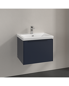 Meuble vasque Villeroy &amp; Boch Subway 3.0 C57702VQ, 1 tiroir, 572 x 429 x 478 mm, bleu marine