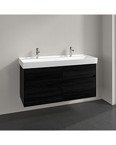 Villeroy und Boch Collaro vanity unit C01200AB 115.4x54.6x44.4cm, washbasin in the middle, black oak