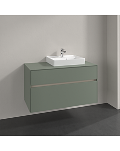 Villeroy und Boch Collaro meuble sous-vasque C01500AF 100x54,8x50cm, meuble sous-vasque à droite, vert tendre