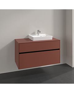 Villeroy und Boch Collaro Waschtischunterschrank C01500AH 100x54,8x50cm, Waschtisch rechts, wine red