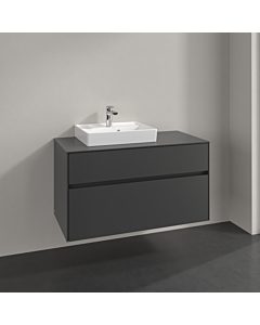 Villeroy und Boch Collaro Vanity unit C01700VR 100x54,8x50cm, washbasin left, graphite