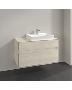 Villeroy und Boch Collaro Waschtischunterschrank C018B0AA 100x54,8x50cm, Waschtisch rechts, LED-Beleuchtung 7,3 W, white oak