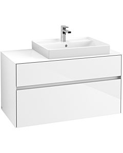Villeroy & Boch Collaro Waschtischunterschrank C01800DH 100x54,8x50cm, Waschtisch rechts, Glossy White