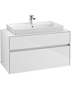 Villeroy & Boch Collaro Villeroy & Boch C02000DH 100x54.8x50cm, lavabo au milieu, Glossy White