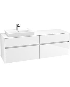 Villeroy & Boch Collaro Waschtischunterschrank C02200DH 160x54,8x50cm, Waschtisch links, Glossy White