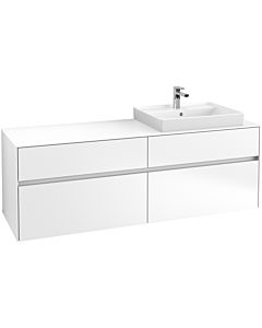Villeroy & Boch Collaro Waschtischunterschrank C02300MS 160x54,8x50cm, Waschtisch rechts, White Matt