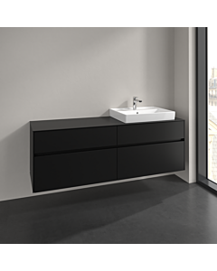 Villeroy und Boch Collaro Waschtischunterschrank C02300VL 160x54,8x50cm, Waschtisch rechts, volcano black