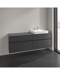 Villeroy und Boch Collaro vanity unit C02300VR 160x54.8x50cm, washbasin right, graphite