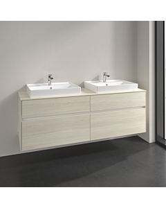 Villeroy und Boch Collaro meuble sous-vasque C02400AA 160x54,8x50cm, pour 2 Waschtische , chêne blanc