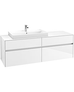 Villeroy & Boch Collaro Waschtischunterschrank C02600DH 160x54,8x50cm, Waschtisch links, Glossy White