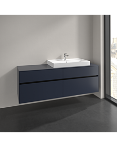 Villeroy und Boch Collaro Waschtischunterschrank C02700VQ 160x54,8x50cm, Waschtisch rechts, marine blue