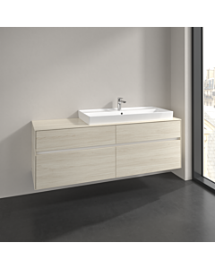 Villeroy und Boch Collaro Waschtischunterschrank C030B0AA 160x54,8x50cm, Waschtisch rechts, LED-Beleuchtung 12W, white oak