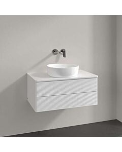 Meuble vasque Villeroy &amp; Boch Antao K19150GF 80 x 36 x 50 cm, percé pour robinetterie, plan vasque laquée blanc brillant