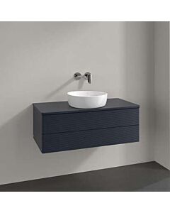 Villeroy und Boch Antao Waschtisch-Unterschrank K20110HG 100x36x50cm, Waschbeckenplattenfarbe Lack, midnight blue matt lacquer
