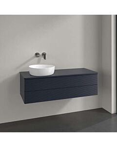 Villeroy &amp; Boch Antao vanity unit K22150HG 120x36x50cm, tap hole, washbasin top color lacquer, midnight blue matt lacquer