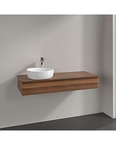 Villeroy und Boch Antao Waschtisch-Unterschrank L11052HM mit Beleuchtung, 1 Auszug, 1200 x 190 x 500 mm, Front ohne Struktur, Warm Walnut / Warm Walnut