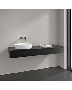 Meuble vasque Villeroy &amp; Boch Antao K15010PD 160 x 19 x 50 cm, couleur du plan vasque : laque noire mate
