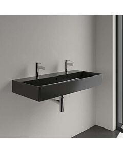 Villeroy und Boch Memento 2.0 Waschtisch 4A22A4S5 100x47cm, 2 Hahnlöcher, mit Überlauf, Ebony C+