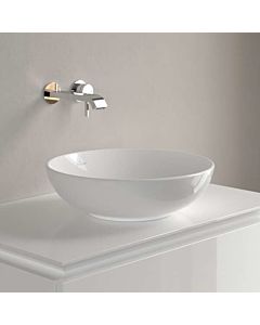 Villeroy und Boch Loop & friends Aufsatz-Waschtisch 4A4601R1 Ø42cm, ohne Hahnlochbank, ohne Überlauf, Weiß Alpin CeramicPlus