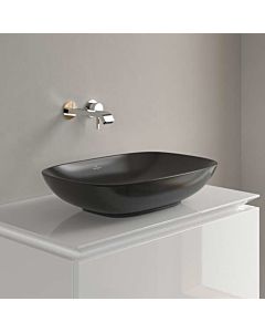 Villeroy und Boch Loop & friends Aufsatz-Waschtisch 4A4900i4 56x38cm, ohne Hahnlochbank, mit Überlauf, graphite CeramicPlus