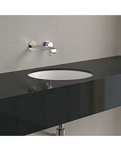 Villeroy und Boch Loop &amp; friends undermount washbasin 4A5200RW round, without tap hole bank, with overflow, Ø 38 cm, stone white CeramicPlus
