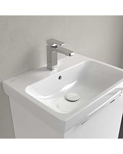 Villeroy und Boch Architectura Waschtisch 4A87MGR1 55x42cm, geschliffen, 1 Hahnloch, mit Überlauf, weiß C-plus