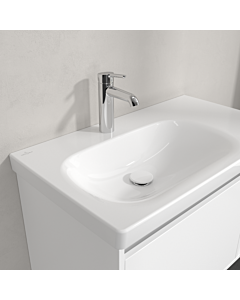 Villeroy und Boch Skyla 5A52L2R1 80x46cm, pour robinet 3 trous, sans trop-plein, Blanc Alpin C+