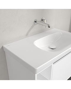 Villeroy und Boch Skyla 5A52R4R1 80x46cm, sans trou pour robinetterie, sans trop-plein, Blanc Alpin C+