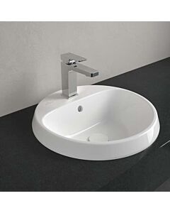 Villeroy und Boch Architectura Einbauwaschbecken 5A654501 d= 45cm, rund, mit Hahnloch, mit Überlauf, weiß