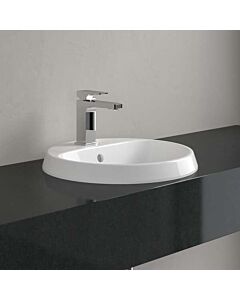 Vasque à encastrer Villeroy &amp; Boch Architectura 5A6545R1 450 x 450 x 170 mm, céramique Alpine White CeramicPlus, avec trop-plein, dessous non émaillé