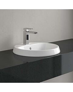 Lavabo encastré Villeroy &amp; Boch Architectura 5A654601 450 x 450 x 170 mm, Blanc alpin, sans trop-plein, dessous non émaillé