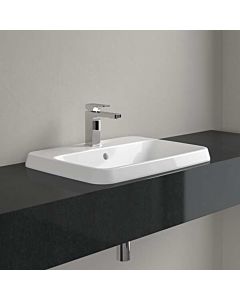 Villeroy und Boch Architectura Vasque à encastrer 5A6760R1 600 x 450 x 170 mm, CeramicPlus blanc alpin, avec trop-plein, dessous non émaillé