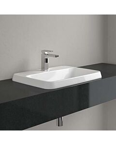 Villeroy und Boch Architectura Einbauwaschbecken 5A676101 600 x 450 x 170 mm, Weiß Alpin, ohne Überlauf, Unterseite nicht glasiert