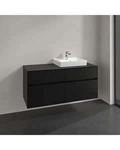 Villeroy und Boch Collaro vanity unit C07200VL 120x54.8x50cm, washbasin right, volcano black
