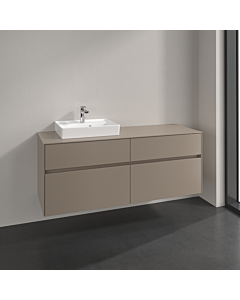 Villeroy und Boch Collaro vanity unit C07400VM 140x54.8x50cm, washbasin left, taupe