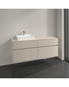 Villeroy und Boch Collaro vanity unit C07400VN 140x54.8x50cm, washbasin left, cashmere grey