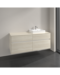 Villeroy und Boch Collaro meuble sous-vasque C075B0AA 140x54,8x50cm, meuble sous-vasque à droite, éclairage LED 10,4W, chêne blanc