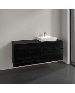 Villeroy und Boch Collaro meuble sous-vasque C07500AB 140x54,8x50cm, meuble sous-vasque à droite, chêne noir