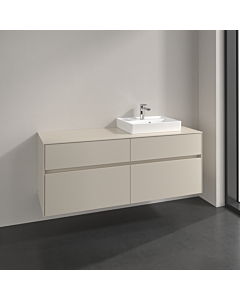 Villeroy und Boch Collaro Waschtischunterschrank C07500VN 140x54,8x50cm, Waschtisch rechts, cashmere grey