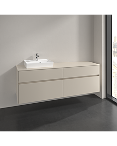 Villeroy und Boch Collaro Waschtischunterschrank C07800VN 160x54,8x50cm, Waschtisch links, cashmere grey