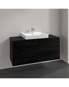 Villeroy und Boch Collaro Waschtischunterschrank C08800AB 140x54,8x50cm, Waschtisch mittig, black oak
